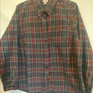 LL Bean flannel button down shirt Sz 1x